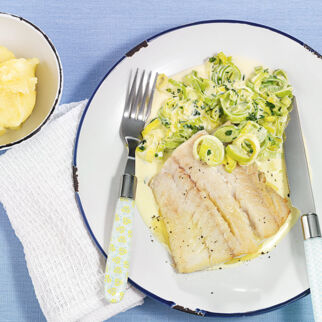 Fischfilet mit Lauchsahne