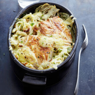 Fenchelgratin mit Putenmedaillons Fenchelgratin mit Putenmedaillons