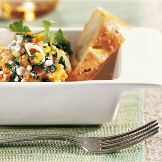 Spinat mit roten Linsen Spinat mit roten Linsen