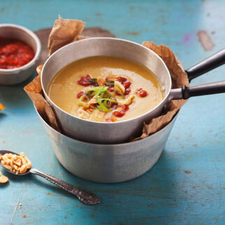 Kichererbsen-Erdnuss-Suppe