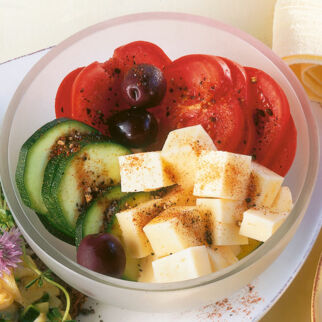 Käse-Gemüse-Snack Käse-Gemüse-Snack