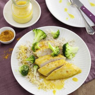 Putensteaks in Curry-Joghurt-Marinade Putensteaks in Curry-Joghurt-Marinade