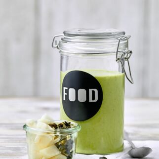 Lauch-Cremesuppe mit Birnen Lauch-Cremesuppe mit Birnen