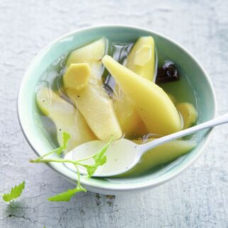 Birnen mit Ingwer und Vanille Birnen mit Ingwer und Vanille