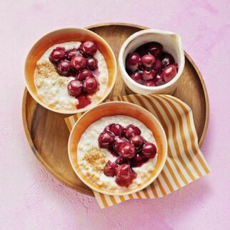 Milchreis mit Kirschkompott