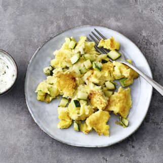 Halloumi-Zucchini-Schmarrn Halloumi-Zucchini-Schmarrn