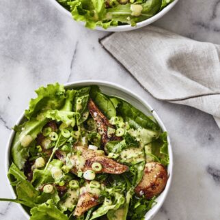 Blattsalat mit Zimtbirnen Blattsalat mit Zimtbirnen