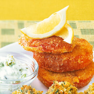 Panierte Tomatenscheiben