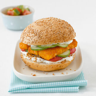 Fischstäbchen-Burger Fischstäbchen-Burger