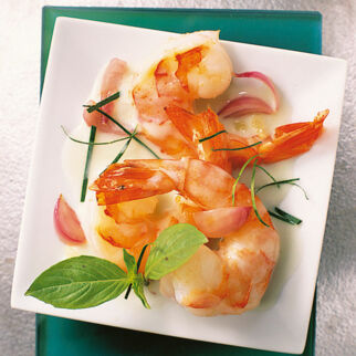 Garnelen mit Minze & Kokosmilch Garnelen mit Minze & Kokosmilch