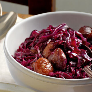 Rotkraut mit karamellisierten Maronen Rotkraut mit karamellisierten Maronen