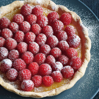 Zitronentarte mit Himbeeren Zitronentarte mit Himbeeren