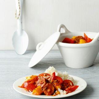 Paprika-Mango-Gemüse Paprika-Mango-Gemüse