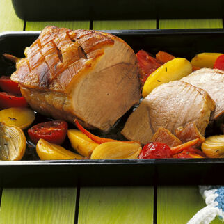 Schweinebraten mit Gemüse Schweinebraten mit Gemüse