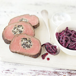 Rinderfilet mit Zwiebelkonfit