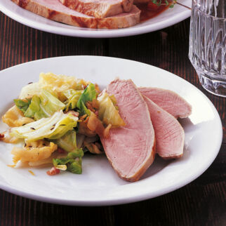 Spanferkel mit Spitzkohl