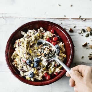 Overnight Oats mit Beeren Overnight Oats mit Beeren