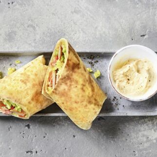 Burritos mit Erdnuss-Sauce Burritos mit Erdnuss-Sauce