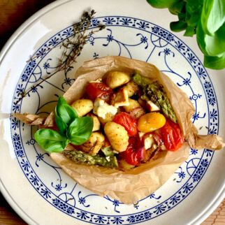Gnocchi Blech mit grünem Spargel Gnocchi Blech mit grünem Spargel