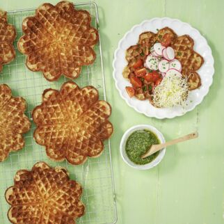 Amarantwaffeln mit Topping Amarantwaffeln mit Topping