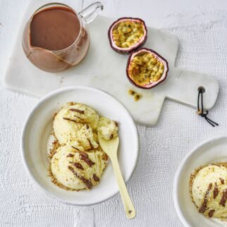 Ananas-Passionsfrucht-Sorbet Ananas-Passionsfrucht-Sorbet