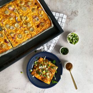 Obatzda-Flammkuchen Obatzda-Flammkuchen