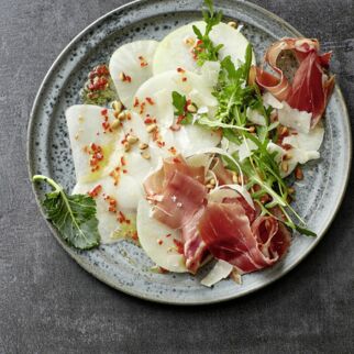 Kohlrabi-Rucola-Carpaccio Kohlrabi-Rucola-Carpaccio