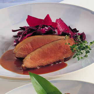 Frischlingskeule mit Honigglasur Frischlingskeule mit Honigglasur