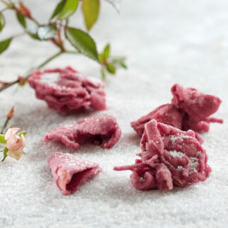 Kandierte Rosenblätter Kandierte Rosenblätter