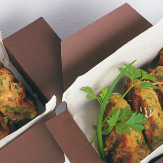 Auberginen-Kichererbsen-Pflanzerl Auberginen-Kichererbsen-Pflanzerl