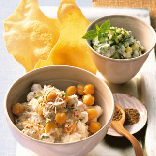 Papadams mit Dips Papadams mit Dips