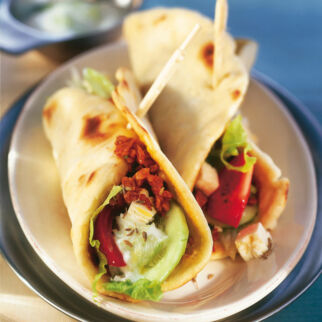 Türkische Pizza mit Cacik Türkische Pizza mit Cacik