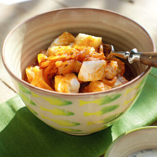 Fischgulasch mit Zwiebeln Fischgulasch mit Zwiebeln