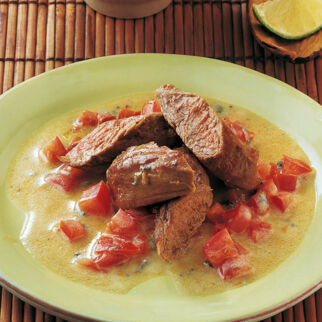 Lammfilet mit Gorgonzola-Tomaten-Sauce Lammfilet mit Gorgonzola-Tomaten-Sauce