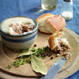 Rillettes aus Schweinefleisch