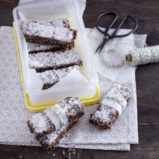 Rohe Schoko-Kokos-Riegel Rohe Schoko-Kokos-Riegel