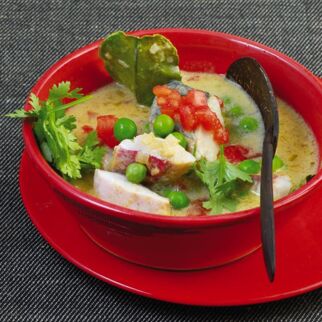 Fisch-Curry mit Tomaten und Erbsen Fisch-Curry mit Tomaten und Erbsen