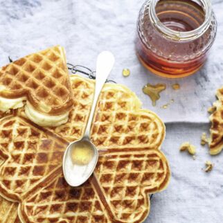 Frühstücks-Waffeln frisch gebacken