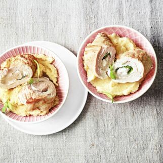 Putenröllchen mit Stampf Putenröllchen mit Stampf