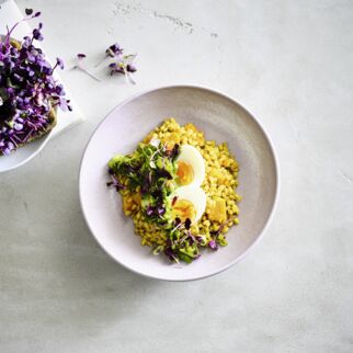 Graupenrisotto
mit Limettensalsa Graupenrisotto
mit Limettensalsa