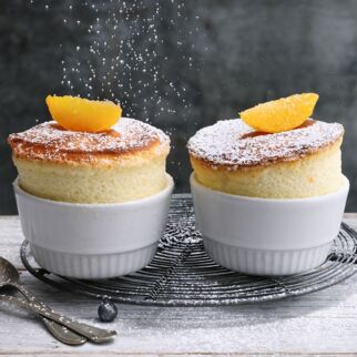 Quark-Soufflé mit Orange Quark-Soufflé mit Orange