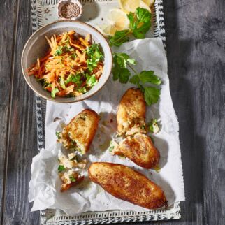 Banatages mit Kräutern und Sellerie Banatages mit Kräutern und Sellerie