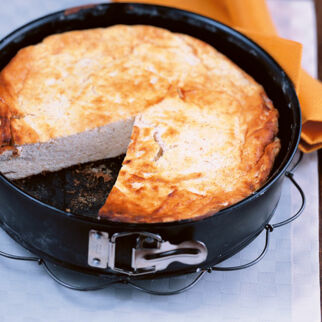 Käsekuchen mit Pumpernickelboden