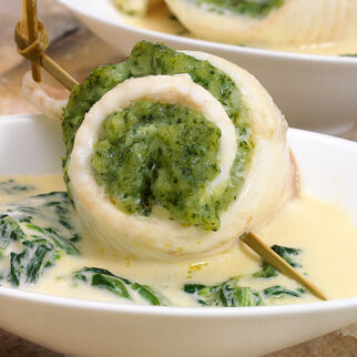 Seezungenröllchen mit Champagner Seezungenröllchen mit Champagner