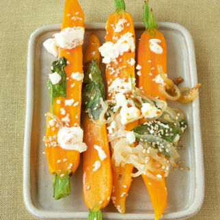 Gratinierte M&ouml;hren mit Feta