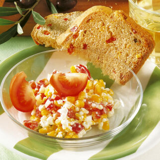 Hüttenkäse-Mais-Brot - Rezept für den Brotbackautomat Hüttenkäse-Mais-Brot - Rezept für den Brotbackautomat