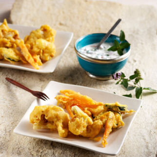 Gemüse im Kichererbsenteig Gemüse im Kichererbsenteig