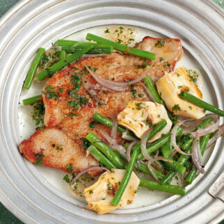 Kalbsschnitzel mit Artischocken Kalbsschnitzel mit Artischocken