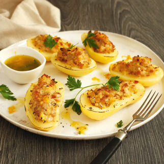 Gefüllte Kartoffeln mit Zitronenvinaigrette