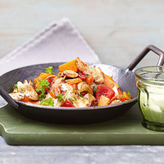 Pfannen-Gyros mit Kürbis Pfannen-Gyros mit Kürbis